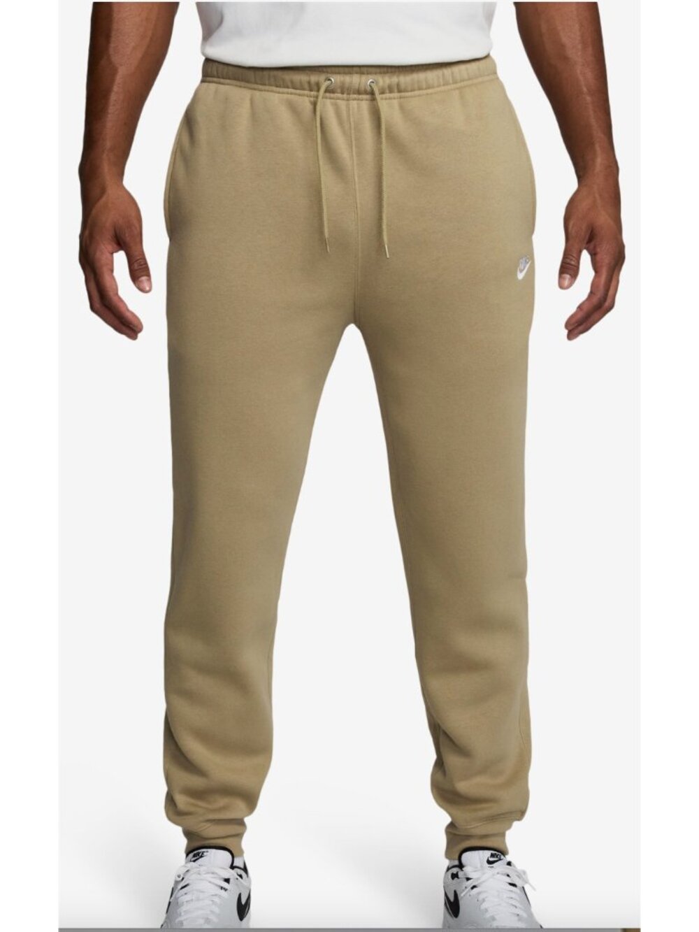 Nike Club Men Joggers 2XL Parachute Beige Logo Drawcord Elastic Waist FN3787-297